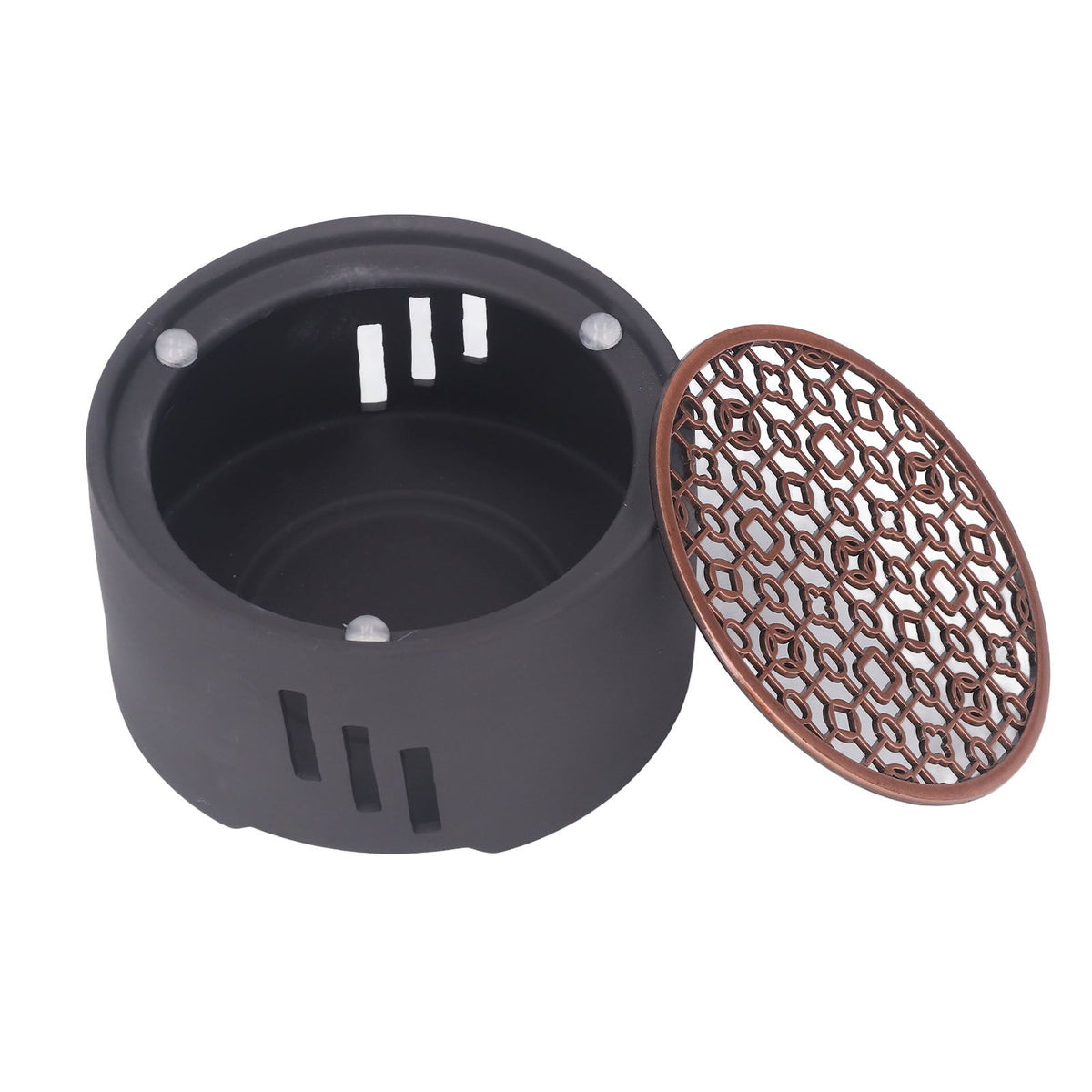 Teapot Warmer Kit with Bronze Color Mat Functional Convenient Tea Coffee Warm Tool for Coffee Beverages