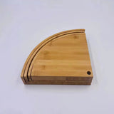 Bamboo Cheese Plate Board with 2 Knife Concealed Compartment Bread Fruit Snack Serving Tray