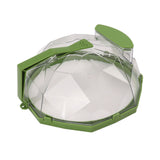 Microwave Splash Heating Cover PC Food Splatter Guard with Extension Handle for Kitchen Cooking Grass Green
