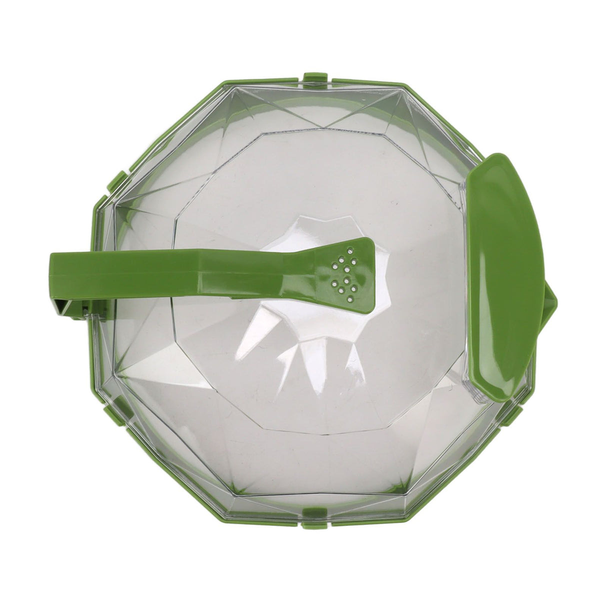 Microwave Splash Heating Cover PC Food Splatter Guard with Extension Handle for Kitchen Cooking Grass Green