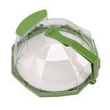 Microwave Splash Heating Cover PC Food Splatter Guard with Extension Handle for Kitchen Cooking Grass Green