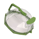 Microwave Splash Heating Cover PC Food Splatter Guard with Extension Handle for Kitchen Cooking Grass Green