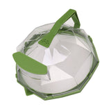 Microwave Splash Heating Cover PC Food Splatter Guard with Extension Handle for Kitchen Cooking Grass Green - Extra Image
