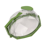 Microwave Splash Heating Cover PC Food Splatter Guard with Extension Handle for Kitchen Cooking Grass Green