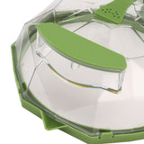 Microwave Splash Heating Cover PC Food Splatter Guard with Extension Handle for Kitchen Cooking Grass Green
