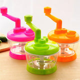 Manual Vegetable Grinder Stainless Steel Blade Portable Food Meat Mixer for Kitchen Restaurant
