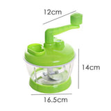 Manual Vegetable Grinder Stainless Steel Blade Portable Food Meat Mixer for Kitchen Restaurant
