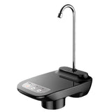 Electric Bottled Water Dispenser Home Multifunctional Electric Drinking Water Pump Black - Front View