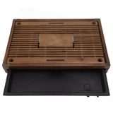 Gongfu Tea Tray Water Storage Drainage Home Decoration Ornament Serving Tray for Office Brown