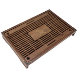 Gongfu Tea Tray Water Storage Drainage Home Decoration Ornament Serving Tray for Office Brown - 45-Degree Angle