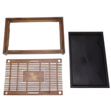 Gongfu Tea Tray Water Storage Drainage Home Decoration Ornament Serving Tray for Office Brown - Low Angle