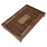 Gongfu Tea Tray Water Storage Drainage Home Decoration Ornament Serving Tray for Office Brown