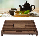 Gongfu Tea Tray Water Storage Drainage Home Decoration Ornament Serving Tray for Office Brown