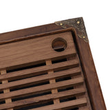 Gongfu Tea Tray Water Storage Drainage Home Decoration Ornament Serving Tray for Office Brown - Extra Image