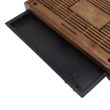 Gongfu Tea Tray Water Storage Drainage Home Decoration Ornament Serving Tray for Office Brown