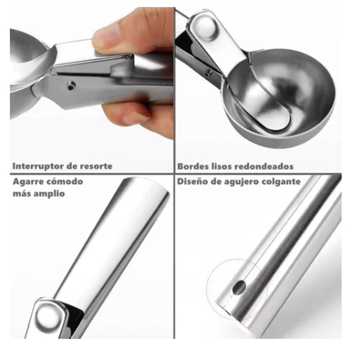Ice Cream Scoop Stainless Steel Cookie Scoop Multifunctional Manual Portable Ice Cream Scooper for Home Hotel Restaurant