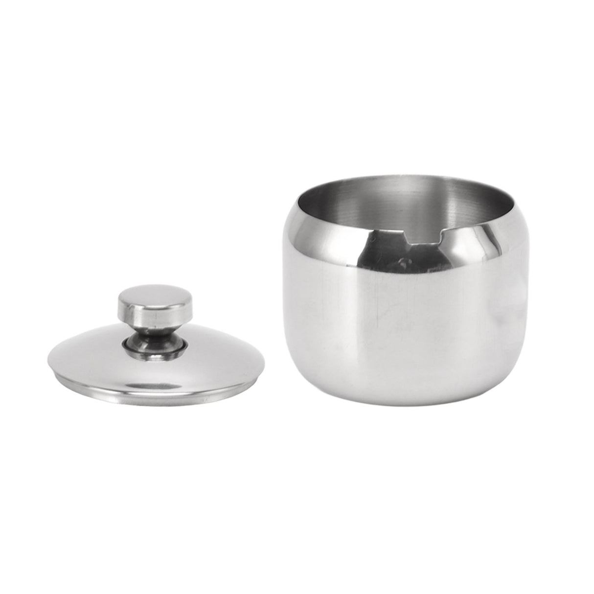 Condiment Jar with Lid 304 Stainless Steel Seasoning Container Pot for Spice Salt Sugar