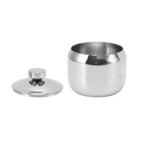 Condiment Jar with Lid 304 Stainless Steel Seasoning Container Pot for Spice Salt Sugar - Low Angle