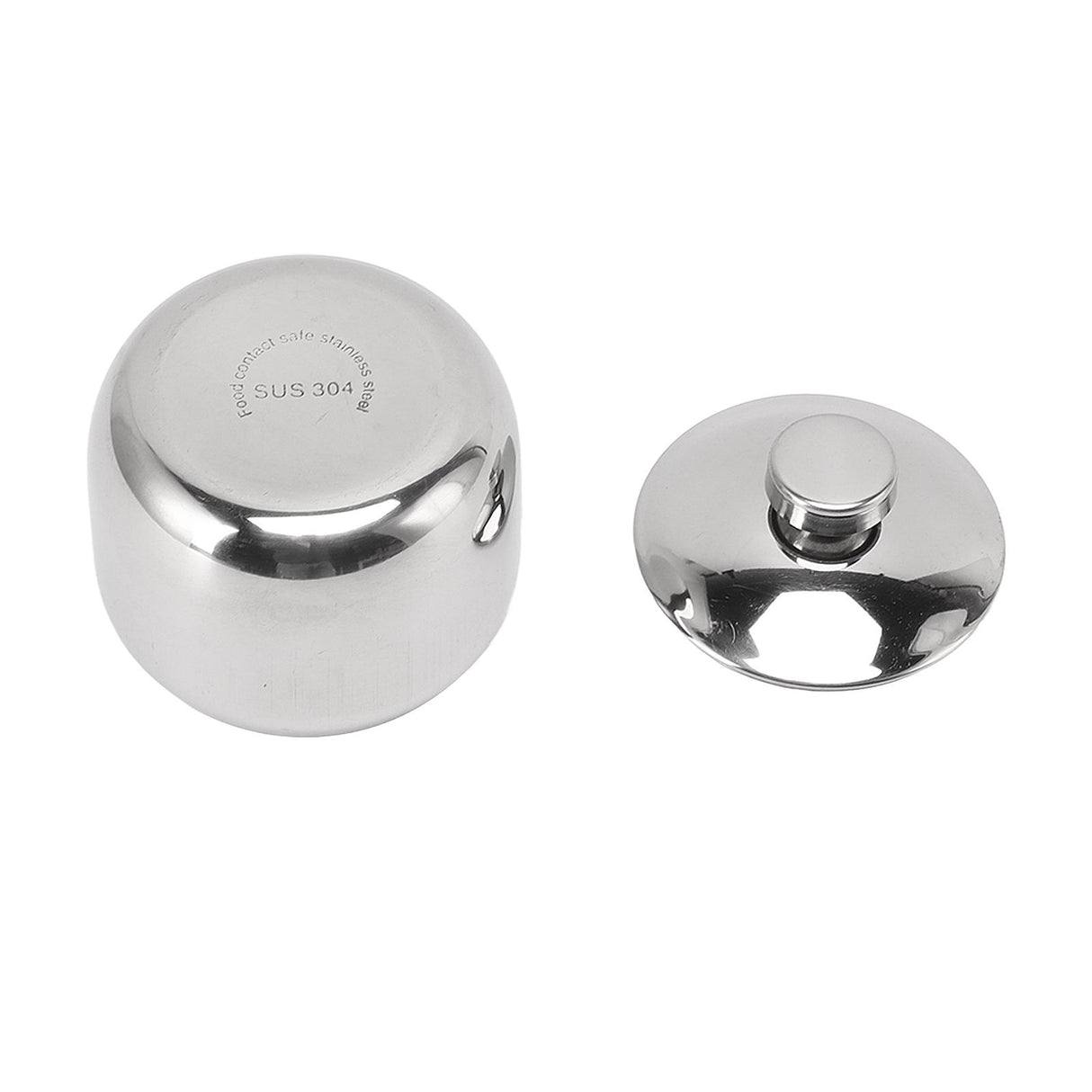 Condiment Jar with Lid 304 Stainless Steel Seasoning Container Pot for Spice Salt Sugar