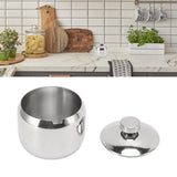 Condiment Jar with Lid 304 Stainless Steel Seasoning Container Pot for Spice Salt Sugar