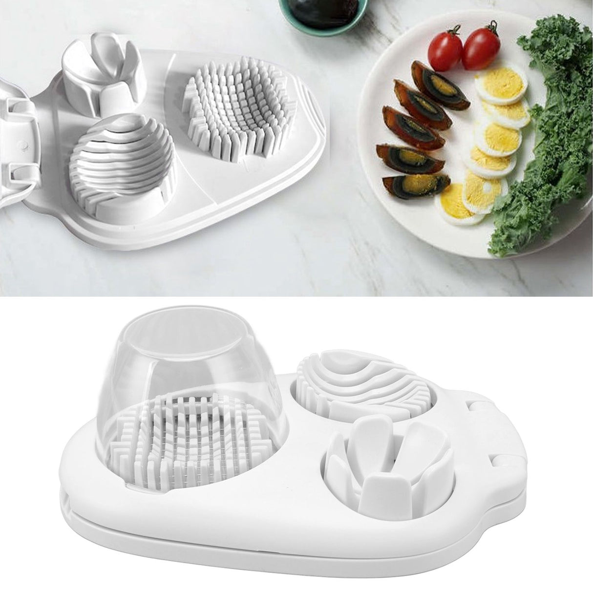 Egg Dicer 3 Slicing Modes Hard Boiled Egg Cutter Kitchen Cutter for Decoration Salad Sandwich