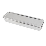 Stainless Steel Cutlery Tray Holder Kitchen Chopstick Spoon Fork Storage Box with Lid Drainer Natural Color
