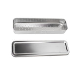 Stainless Steel Cutlery Tray Holder Kitchen Chopstick Spoon Fork Storage Box with Lid Drainer Natural Color