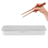 Stainless Steel Cutlery Tray Holder Kitchen Chopstick Spoon Fork Storage Box with Lid Drainer Natural Color