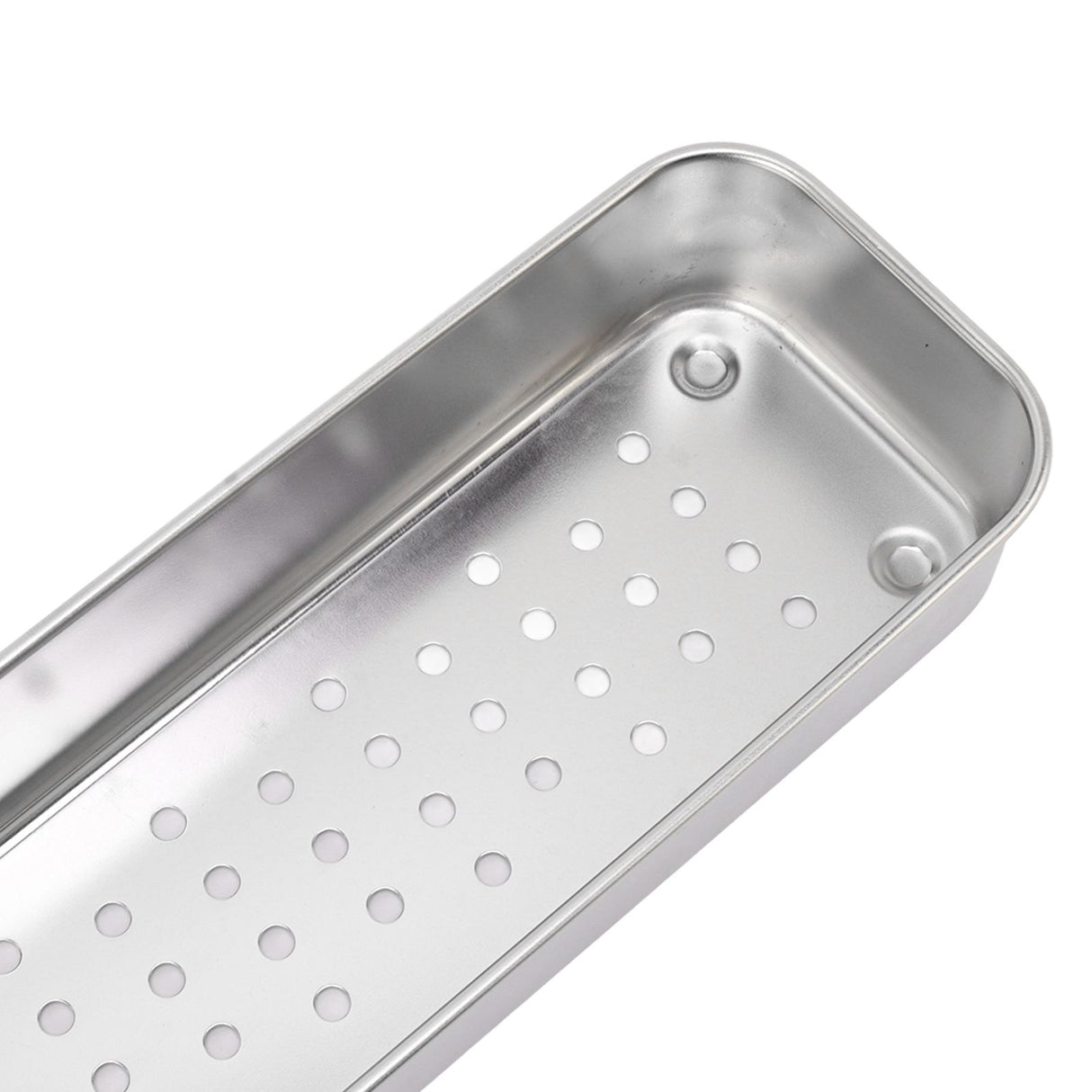 Stainless Steel Cutlery Tray Holder Kitchen Chopstick Spoon Fork Storage Box with Lid Drainer Natural Color
