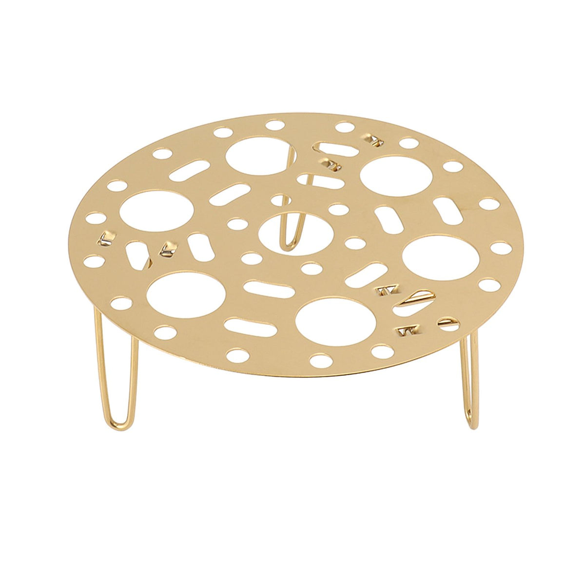 Steaming Rack Stainless Foldable Multi Function Steel Steaming Tray Dumplings Egg Steaming Tool for Home Restaurant Gold
