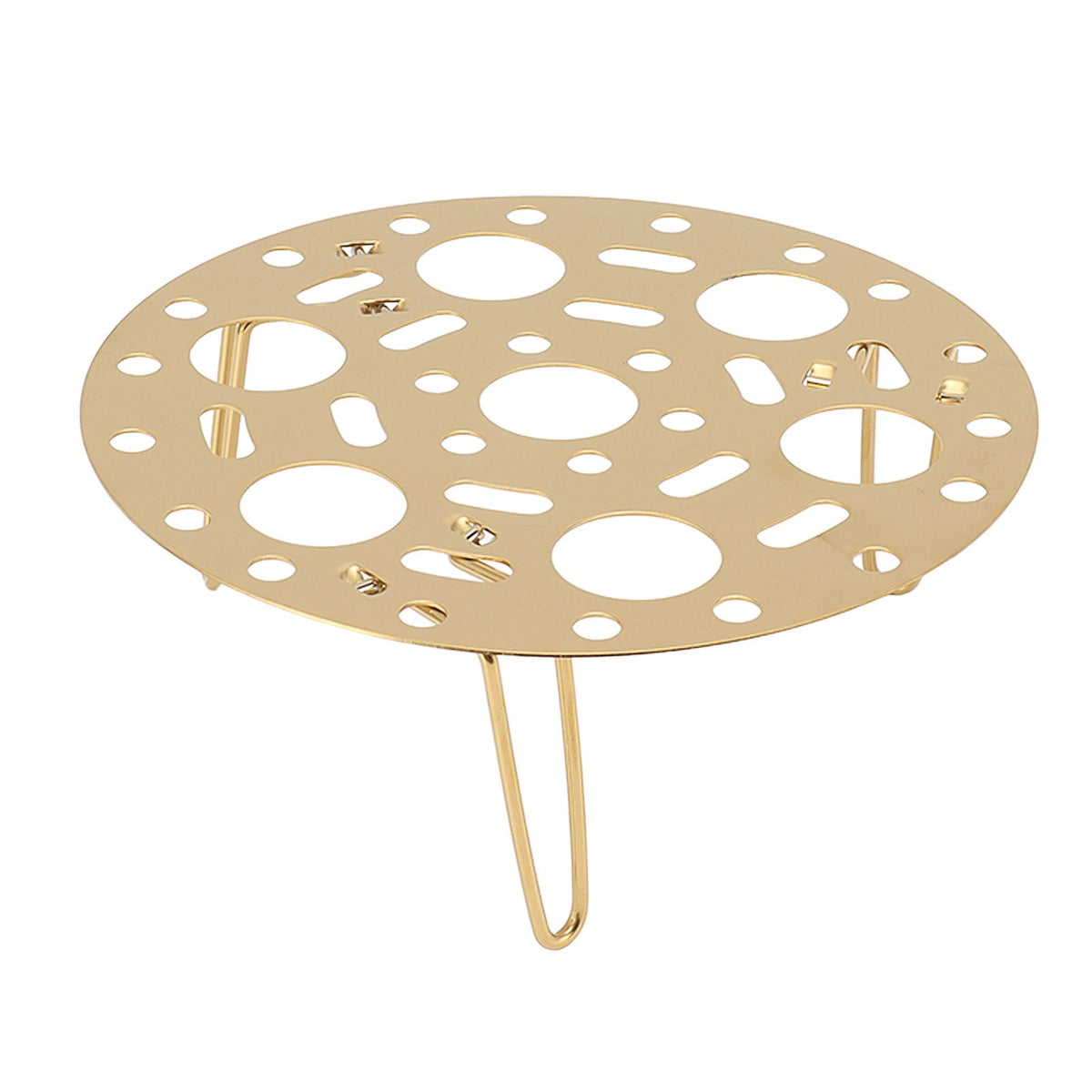 Steaming Rack Stainless Foldable Multi Function Steel Steaming Tray Dumplings Egg Steaming Tool for Home Restaurant Gold