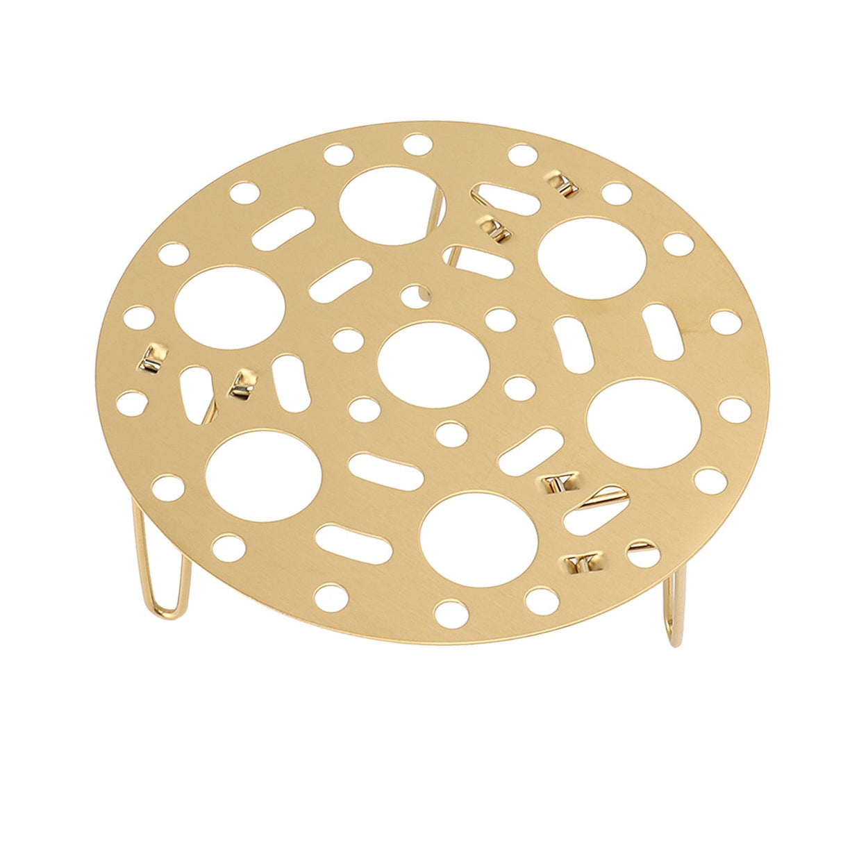 Steaming Rack Stainless Foldable Multi Function Steel Steaming Tray Dumplings Egg Steaming Tool for Home Restaurant Gold