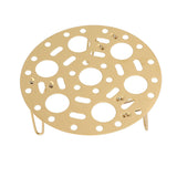 Steaming Rack Stainless Foldable Multi Function Steel Steaming Tray Dumplings Egg Steaming Tool for Home Restaurant Gold - Rear View