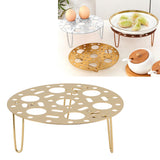 Steaming Rack Stainless Foldable Multi Function Steel Steaming Tray Dumplings Egg Steaming Tool for Home Restaurant Gold