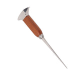Ice Pick with Wood Handle Stainless Steel Ice Chipper Ice Crusher Tool for Bars Bartender - Top-Down View