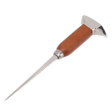 Ice Pick with Wood Handle Stainless Steel Ice Chipper Ice Crusher Tool for Bars Bartender - Low Angle