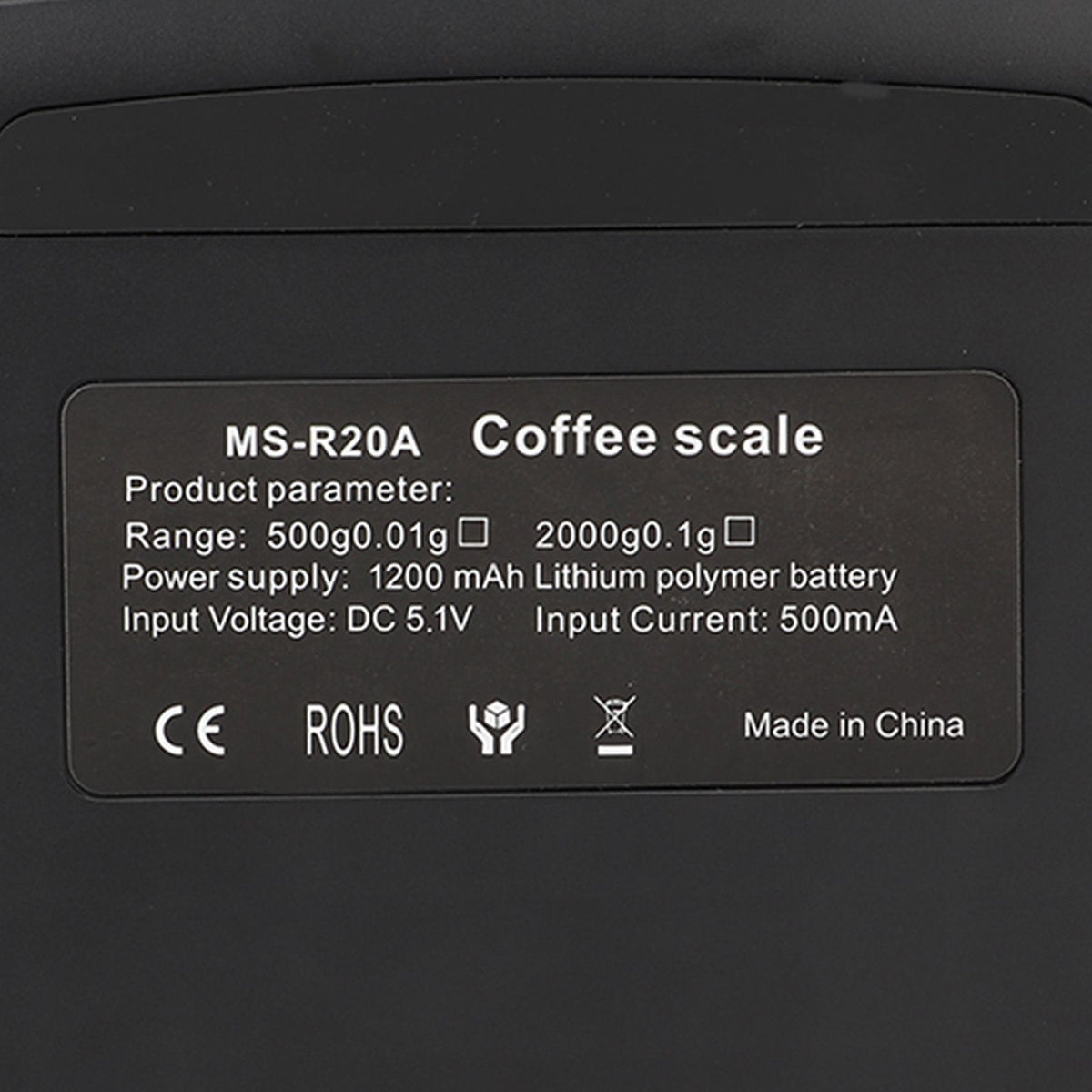 Tiny Coffee Scale Digital Drip Coffee Scale Rechargeable Automatic Timing Kitchen Food Scale 2kg/0.1g