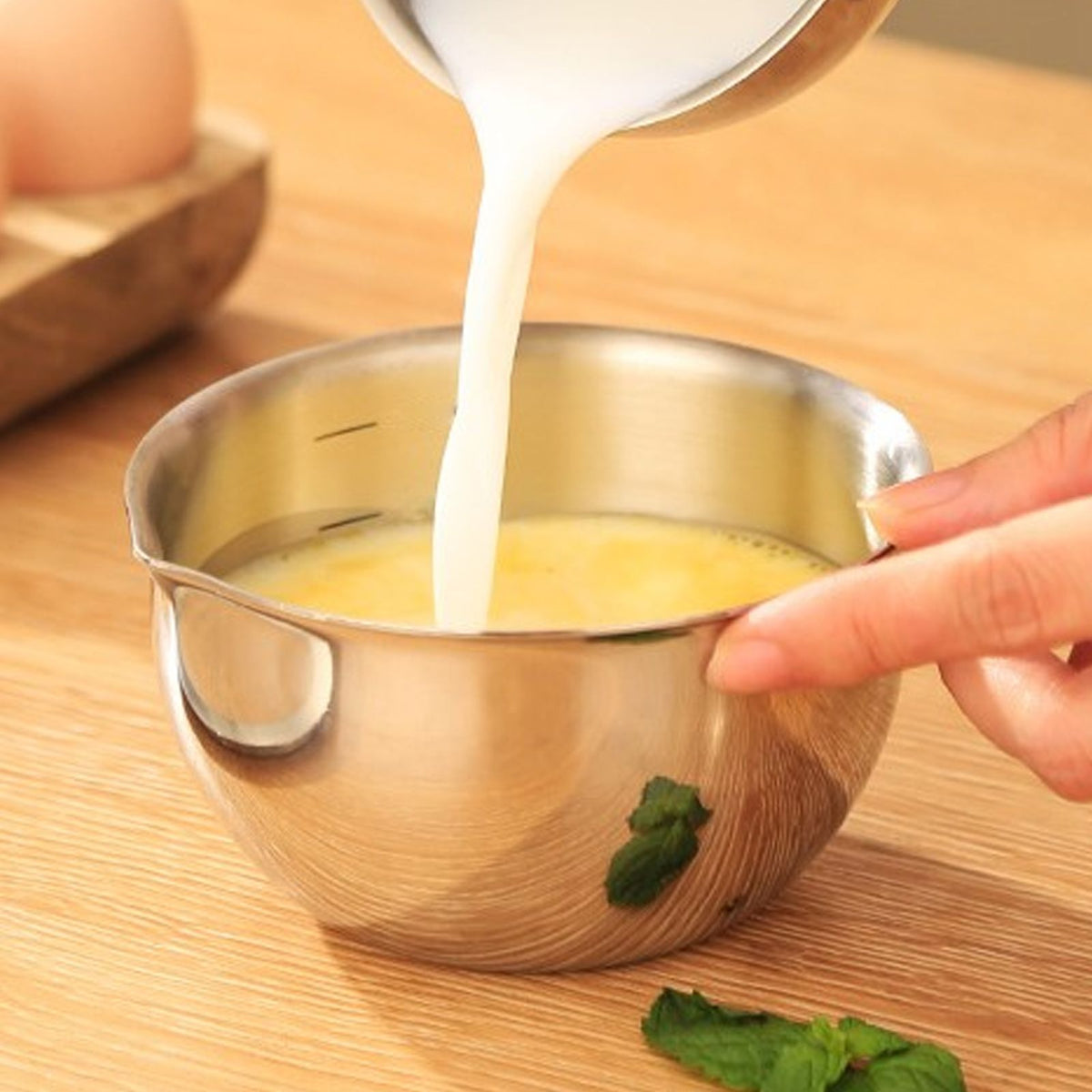 Mixing Bowl Refrigerator Dishwasher Safe Thick 304 Stainless Steel Serving Bowl with Scale for Salad Fruit Baking Type A