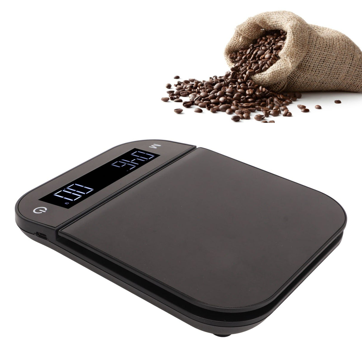Electric Kitchen Food Scale English Version Peeling PC Function Waterproof Timing Flat Coffee Weighing Scale 3kg/0.1g