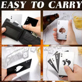 20pcs Stainless Steel Poker Card Bottle Opener Rust Prevention Exquisite Beer Bottle Opener for Party Home