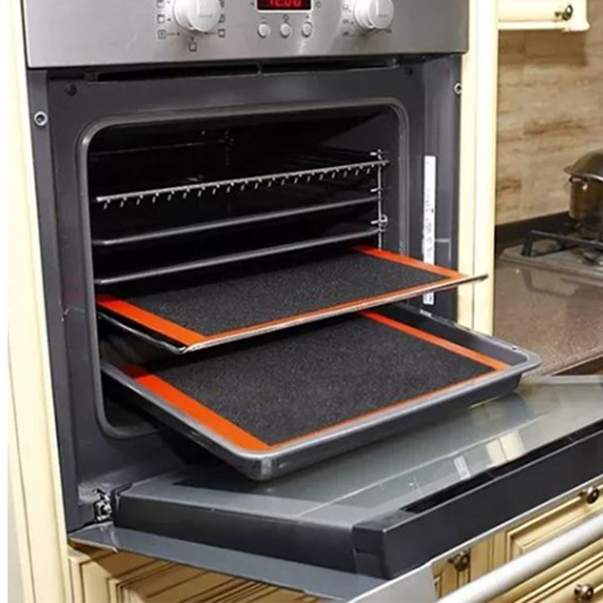 2 Pcs Perforated Silicone Fiberglass Mat 30x40cm Biscuit Baking Pastry Baking Pan Mat Oven Liner Pad