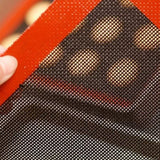 2 Pcs Perforated Silicone Fiberglass Mat 30x40cm Biscuit Baking Pastry Baking Pan Mat Oven Liner Pad