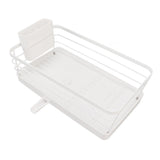 Dish Racks Modern Large Capacity Rust Resistance Space Saving Dish Drainers with Draining Tray for Kitchen Counter 39.5x23.5x14.5cm / 15.6x9.3x5.7in - Rear View