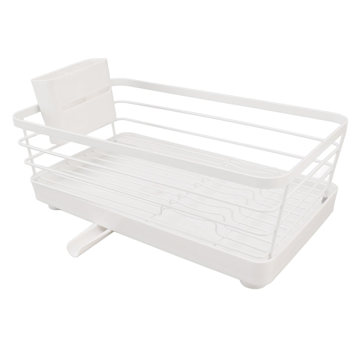 Dish Racks Modern Large Capacity Rust Resistance Space Saving Dish Drainers with Draining Tray for Kitchen Counter 39.5x23.5x14.5cm / 15.6x9.3x5.7in