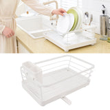 Dish Racks Modern Large Capacity Rust Resistance Space Saving Dish Drainers with Draining Tray for Kitchen Counter 39.5x23.5x14.5cm / 15.6x9.3x5.7in