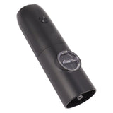Electric Pepper Grinder Adjustable Coarseness USB Rechargeable Automatic Salt Mill with LED Light for Herb Spice Black