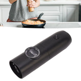 Electric Pepper Grinder Adjustable Coarseness USB Rechargeable Automatic Salt Mill with LED Light for Herb Spice Black