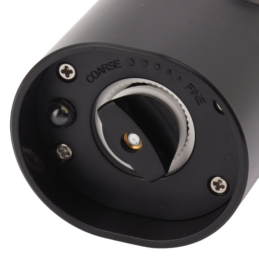 Electric Pepper Grinder Adjustable Coarseness USB Rechargeable Automatic Salt Mill with LED Light for Herb Spice Black