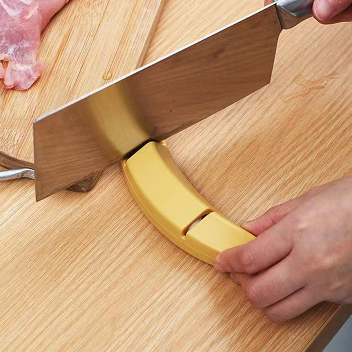 Knife Sharpener 2 Slot Kitchen Knives Sharpen Blade Sharpening Tool Banana Design Decor Yellow Standard
