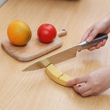 Knife Sharpener 2 Slot Kitchen Knives Sharpen Blade Sharpening Tool Banana Design Decor Yellow Standard - Close-Up Angle
